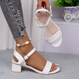 New High-Heeled Sandals Women's Coarse Heel Heel Women's Style Sandals Large Fashion Women's