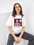 Sale Ins T-Shirts For Women's Summer New Loose Round-Neck Cotton Short-Sleeved