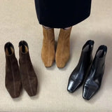 Short-Skinned Short-Skinned Women's Autumn And Winter New Commuting Wind Head Zipper And Thin Boots In The Ankle