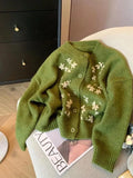 Daisy Embroidered Knitted