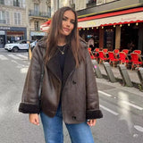 Women's Explosive Lamb Woolen Collar Coat Fashion Trendy Korean Version Of