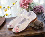 Zingj Shoes Sandals Net Gauze Shoes Ox Tendon Bottom Summer Style Ethnic Wind Embroidered Cloth Shoes Women's Shoes Female Student