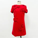New Star Fashion Heavy Industry Three-Dimensional Flowers Short-Sleeved