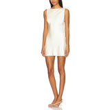 Fashion French Dress Women 2025 Summer New Elegant Wind Sleeveless Three-Dimensional Flowers Short A