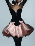 Temperament Dress Woman 2025 Spring New Fashion Sweet Wind And Bow Splicing Design-Sensitive Sling
