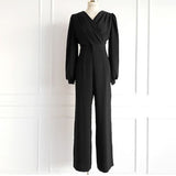 Spring Summer Women Casual Wide Leg Pant Jumpsuits Female Fashion Elegant Office Lady Long
