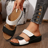 Summer Women Thick Bottom Slippers Large-Size Thick-Sed Fish Mouth Slippers Outside Wearing Beach