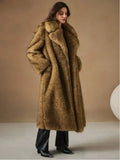New Autumn And Winter Fashion Fluffy Long Coat Imitation Fox Furry Pike