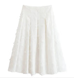 For Women's Clothing INS Explosive Temperament Tuxed Feather Shirt + Skirt