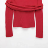 Women's Clothing Explosion Word Broken Folded Shoulder Repair Soft Chiffon