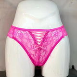Strapped Bow Lace Thong Sexy Thong Cotton Crotch Low-Rise Lady T-Shirt