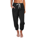 Casual Loose Pocket High Waist Ankle