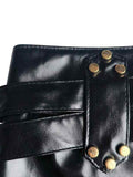 Punk PU Leather Hollow