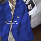 Zingj And Autumn Small Suit Jacket Female 2024 New Korean Version Net Red Temperament Small Purple Pink Suit