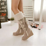 Large-Size Slopes And Snow Boots In Autumn And Winter 2025 Wish High-Heeled Women's