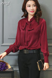 Womens Tops Blouses 2023 new Spring Plus Size Casual Chiffon Blouse V-Neck Solid Shirt Bow Lantern Sleeve fashion Blusas