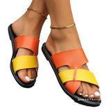 New Cool Slippers Flat-Bottomed Casual Cool Slippers Fashion Beach Shoes Women
