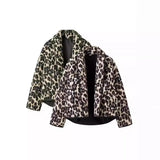 Women's Clothing 2025 New Winter Retro Leopard Print Cotton Jacket Women's Cotton