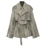 New Camouflage Printing Ink-Ink Printing Coat Windie + Half Dress Casual Set