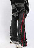 Vintage Multiple Side Stripes Zipper