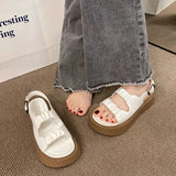 With Thick-Soled Sandals Female Big Head Buckle Beach Woman Womenssandals Rome
