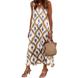 Spot 2025 New Women's Fashion Temperament Printed Cardigan V Neck Fork In The Long