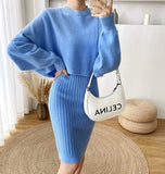 And Winter Korean Version Of Lazy Sweater Women Loose Chic Hoodie Top Two Sets Of Knitted Sling Vest