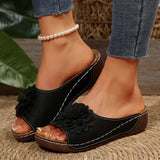 Flower Flip-Flops Women's New Slopes And Exposed Toes Wear A Font Beach Cool Drag