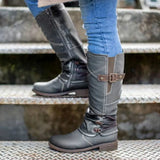 2025 New Rough And Martin Boots Large-Size High-Sleet Zipper Women's Boots Knight Boots Women