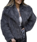 Imitation Fur Jacket Lady Loose Long-Sleeved Coat Toka Fox Hair In Autumn/Winter