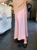 Xixi 2025 Autumn New Temperament Dingy High-Rise Half-Body Skirt Design Bag-Bumbum Fishtail Skirt