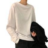 Zingj Bottom Shirt Female Autumn 2024 New Korean Version Of Women's Foreign Style With Solid Color Student Long Sleeve T-Shirt Female