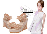 And Summer 2025 New Korean Version Of Fish Mouth Slope And Magic Sandals