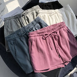 Zingj Waist Loose Tight Waist Sports Shorts Female Loose Casual Wear 2024 Summer New Wide Leg Pants Home Pajama Pants
