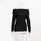 Knitted Shirt 2025 Spring Women Feel Solid Color Jacket Head Collar Long-Sleeved Knitting