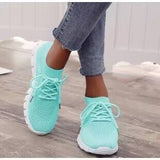 2025 New Large-Size Women's Shoes Pure Color Tie Hollow Light Casual Sports