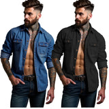 Men's Shirt Burst Men's Spring And Autumn Open Shirt Wish Multi-Color Multi-Code European Version Of The Overweight