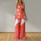 Set Of Women's Personality Temperament Straight Trousers Sexy Top Fashion Casual