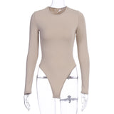 Zingj Autumn Winter New Women's Botop Bottom Round Collar Long Sleeve Jumpsuit