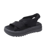 2025 New Fashion Cross-Platform Sandals Women's Simple Solid Color Trend Light Casual Beach