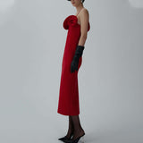 Spring 2025 New Dress Femininity Elegant Fashion Sexy Sleeveless Sling Three-Dimensional Flowers High-Rise