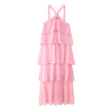 Women's Explosive Three-Dimensional Flower Trim Layer Chiffon