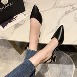 Women's Sandals 2025 Summer New Half-Bag Head Thick Heeled Sandals Female Fairy Gentle Evening Tip In The Single