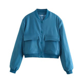 Women's New Large Pocket Bomber Jacket In