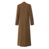 Autumn And Winter Special Aircraft Process Irregular Structure Long Wind Coat Female