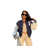 Women's Casual Fashion Prints And Thicken And Long-Sleeved Baseball
