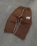 Grip Velvet Embroidered Sweatpants Trapstar Letter Casual Street Youth Plus