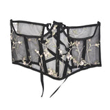 Short Mesh Yarn Embroidery Bouquet Waist 2025 Pure Spring Summer New Fashion Repair Belt