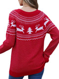 Sweater Women's Jabbing Autumn And Winter Loose Knitted Round Collar Casual