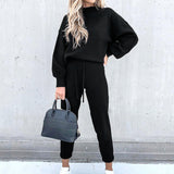 Autumn And Winter Hot Sale High-Necked Long Sleeve Grab Velvet Fashion Casual Jacket Set